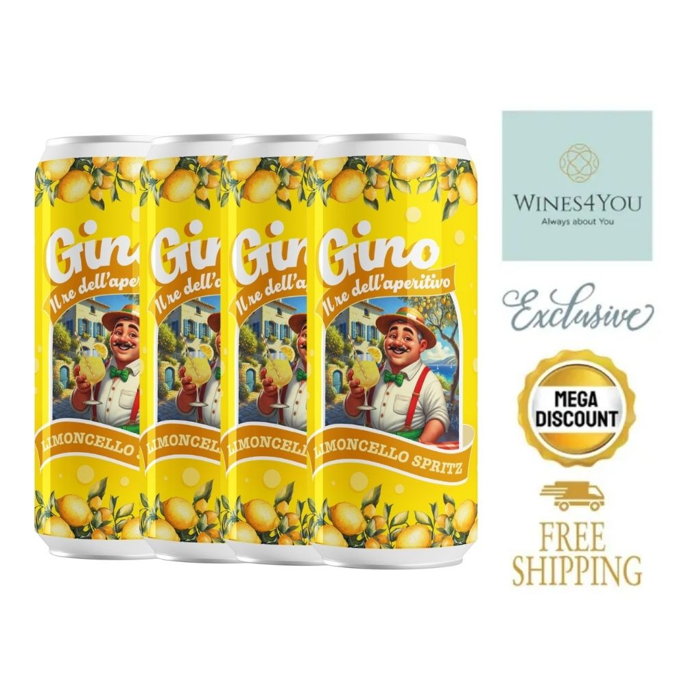 Gino Il Re dell'Aperitivo Limoncello Spritz Cocktail Italy 4cans Pack Promo!